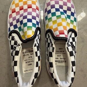 Vans Colorful Checkered Kids Slip-On Shoes